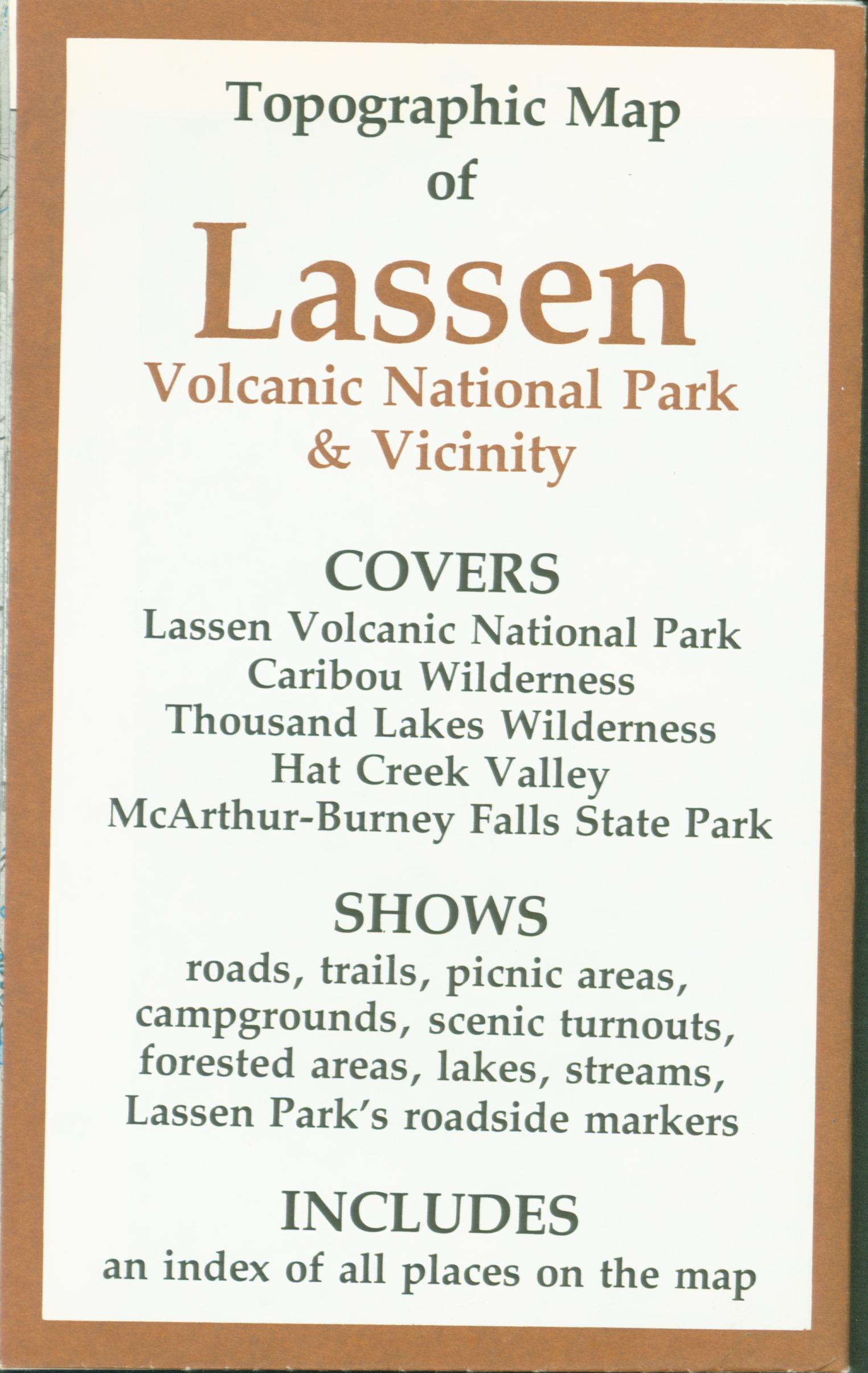 LASSEN NATIONAL PARK AND VICINITY-- topographic map.